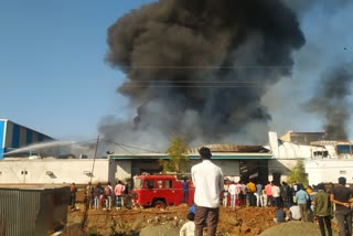 Fire in Bhopal Acharpura Industrial Area