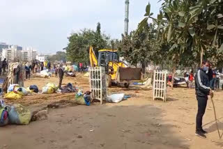 faridabad encroachment removed