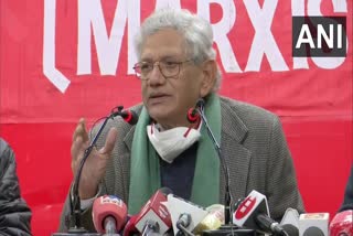 UP Election 2022  CPM Supports SP  Sitaram Yechury on UP Election  യുപിയിൽ സമാജ്‌വാദിയെ പിന്തുണക്കുമെന്ന് സിപിഎം  ഉത്തർപ്രദേശ് തെരഞ്ഞെടുപ്പ് 2022  യുപി തെരഞ്ഞെടുപ്പിനെക്കുറിച്ച് സീതാറാം യെച്ചൂരി