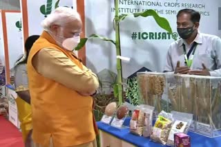 Prime Minister Narendra Modi in ICRISAT