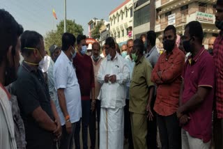 minister gopalaya visited Mahalaxmi Layout to check road work