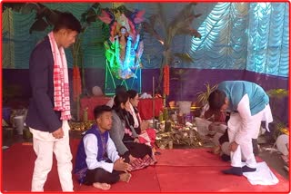 saraswati puja celebration at Moran