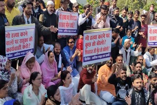 Congress picketing in Bhopal