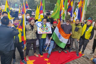 Five major Tibetan NGOs staged a hunger strike as a mark of protest against the "flagrant human rights violations of Tibetans in Tibet".