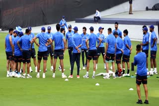 India team holds full fledged practice session at ahemdabad cricket stadium