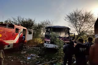 Bus burnt in shahdol