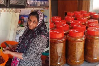 malappuram woman pickle sale  sakina pickle sale in malappuram  മലപ്പുറം സക്കീന അച്ചാര്‍ വില്‍പന  കൊവിഡ് പ്രതിസന്ധി അച്ചാര്‍ വില്‍പന