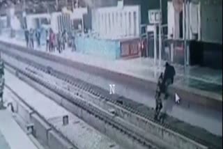 CISF rescues man after he falls on metro tracks at Shahdra