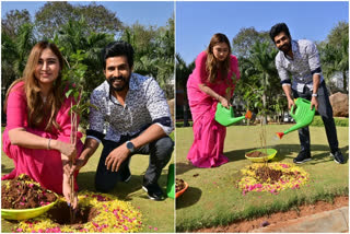 GUTHA JWALA WITH HUSBAND GREEN CHALLENGE