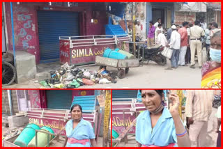 shop keeper misbehaviour towards municipal worker at kadiri in ananthapur
