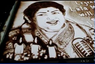 sand artist manash  condolence to lata mangeskar