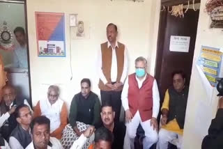 BJP protest against arrest of former minister Rajesh Munat