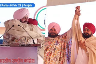 'Poor' Channi Congress' CM face for Punjab, Sidhu gets a hug