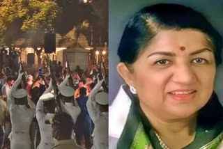 Lata Mangeshkar funeral with Government Respect Lata Mangeshkar funeral Lata Mangeshkar funeral rituals லதா மங்கேஷ்கர் உடல் தகனம் லதா மங்கேஷ்கர் லதா மங்கேஷ்கர் உடலுக்கு இறுதி மரியாதை லதா மங்கேஷ்கருக்கு இறுதி சடங்கு