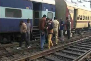 Train derailed near Paharpur station