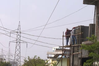 Electricity high tension lines Khammam