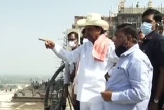 CM KCR at Yadadri to observe temple works on reopening