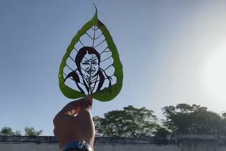 A leaf artist from Rajasthan pays tribute to Lata Mangeshkar, lata mangeshkar death cause, indian artists, leaf art rajasthan pali