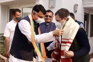 meeting of Jharkhand Congress leaders with Rahul Gandhi in New Delhi