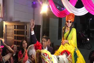 bride rode on a mare in Ambala