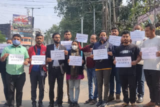 Journalists protest across the state over police attack on Chirang journalist