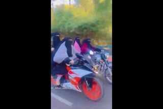 MP: Hijab Controversy: Bhopal Muslim girls drove bikes in Hijab (Video)