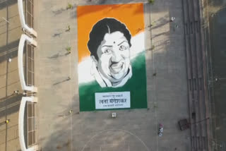 lata mangeshkar rangoli replica jalgaon