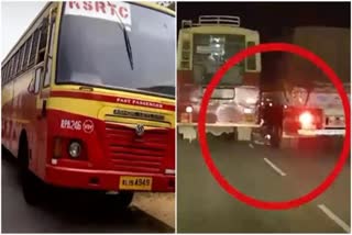 ksrtc bus accident driver suspension  vadakkancherry bus accident  വടക്കാഞ്ചേരി കെഎസ്ആർടിസി അപകടം  കെഎസ്ആർടിസി ബസ് ഡ്രൈവർ സസ്പെൻഷൻ