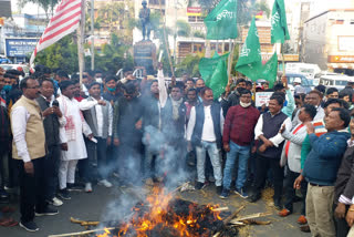 tribal organization Burned effigy of CM Hemant Soren over language controversy in Jharkhand