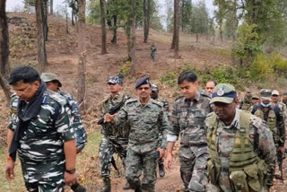 Inspection of CRPF Camp in Garhwa