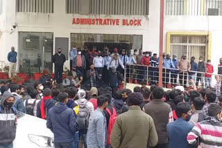 BTech students Protest In AKU campus