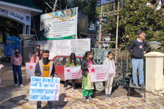 SFI protest in Shimla