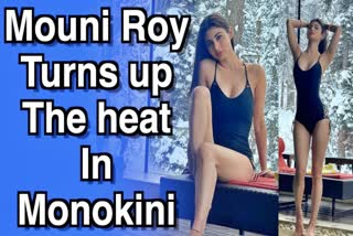 Mouni Roy turns up the heat in monokini