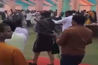 groom entry with firing in Gwalior