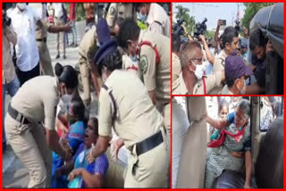 workers arrest for protesting against steel plant privatisation in vishakapatnam