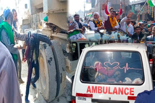 ambulance stuck during election rally