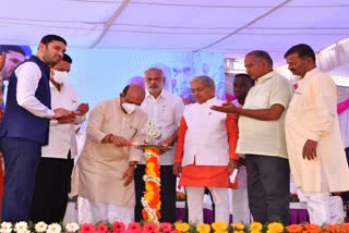 CM Bommai, who performed puddle worship at the Distillery Unit in Haveri