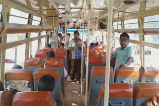 differently abled person selling pen at buses