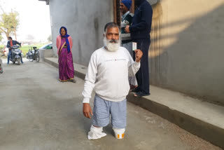 Being a handicap could not stop Bhuvan Gunwant from voting.