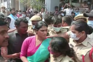 YS Sharmila Arrest, Sharmila protest