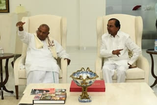 Ex PM Deve Gowda calls KCR extends support in latter's fight against BJP