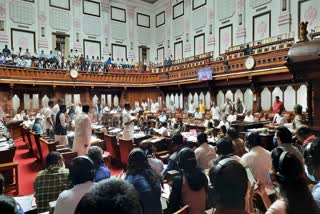 Opposition leaders protest in session