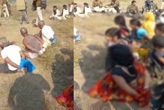 gaya police accused of beating women with their hands tied
