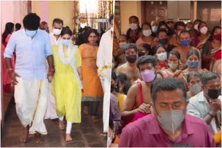 nayanthara visits chottanikkara makam thozhal  chottanikkara temple makam thozhal  nayanthara visits chottanikkara  കൊവിഡ് നിയന്ത്രണങ്ങളോടെ ചോറ്റാനിക്കര മകം തൊഴൽ  നയൻതാര ചോറ്റാനിക്കര ക്ഷേത്രം