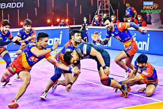 Pro Kabaddi League  प्रो कबड्डी लीग  PKL  यू मुम्बा  यूपी योद्धा  परदीप नरवाल  Pardeep Narwal  कबड्डी  U Mumba  playoffs spot  Sports News