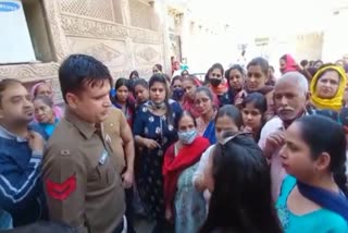 Parents protest in Sonipat