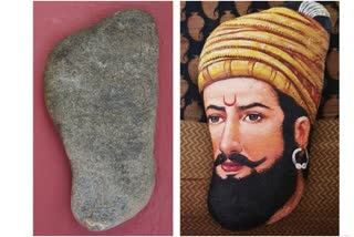 शिवाजी महाराजांचे दगडावर शिल्प