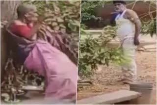 man brutally beaten mother for property in andrapradesh  സ്വത്തിന് വേണ്ടി മകൻ അമ്മയെ മർദിച്ചു  അമ്മയെ മർദിച്ച മകൻ അറസ്റ്റിൽ  man beaten mother