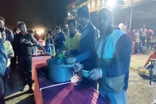 Free milk and snacks for Shiva devotees