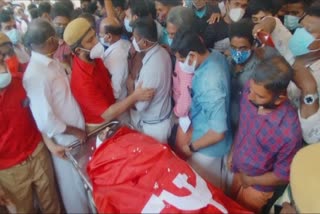 CPM worker Haridas body cremation  CPM worker Haridas murder  thalasserry haridas murder case  ഹരിദാസിന്‍റെ മൃതദേഹം സംസ്‌കരിച്ചു  തലശ്ശേരി സിപിഎം പ്രവർത്തകൻ കൊലപാതകം  ഹരിദാസ് കൊലപാതകം